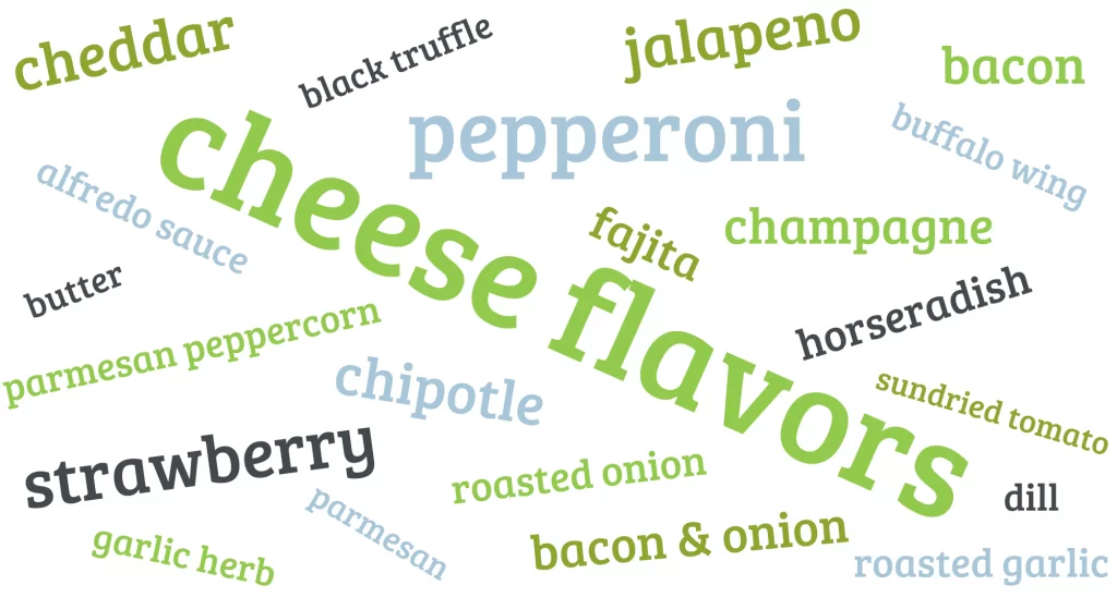 cheese flavor graphic