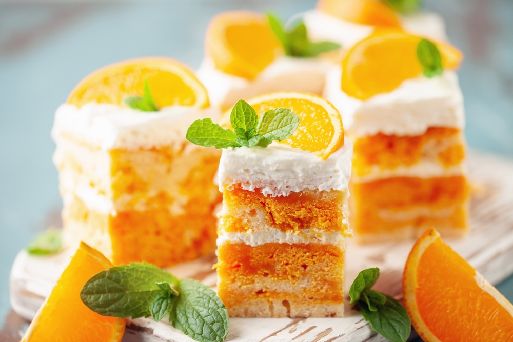 Citrus emulsion cake