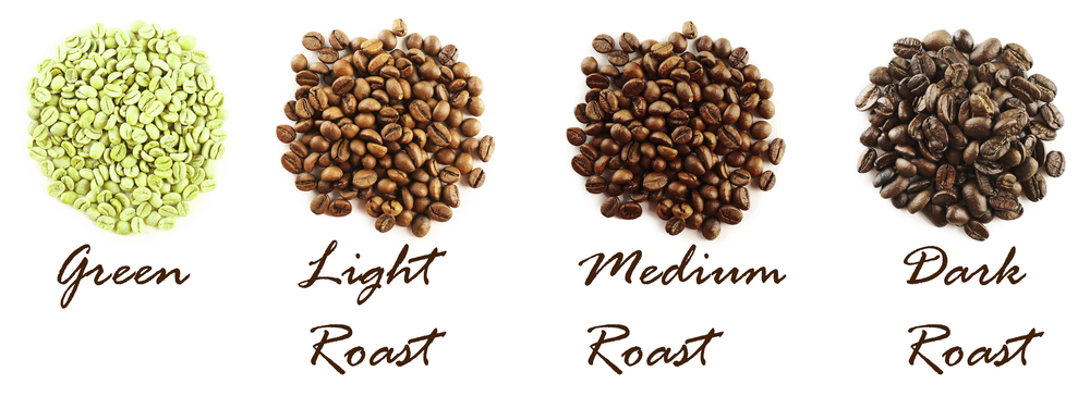 Different coffee beans roasts