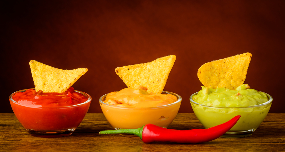 tortilla chips and nacho dip