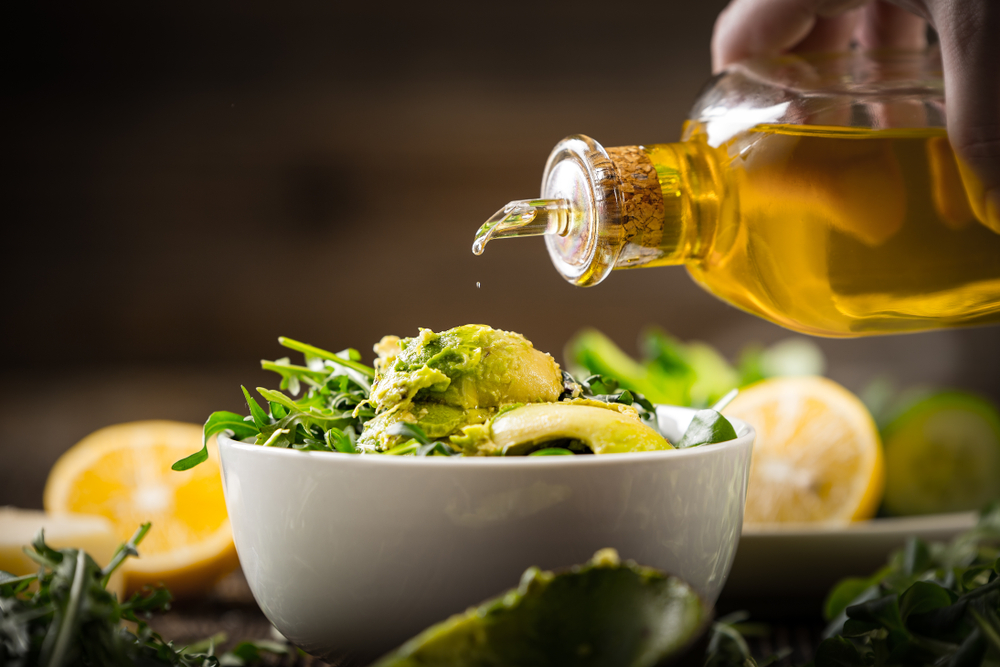Allergen-free Avocados in green salad