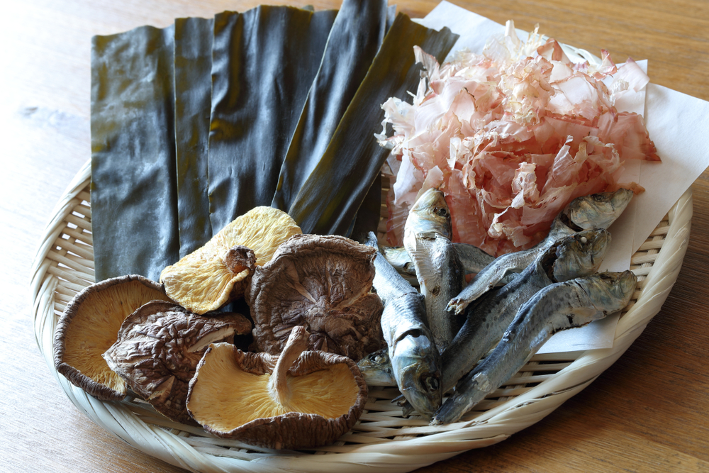 Dashi, Umami  Ingredients for japanese broth