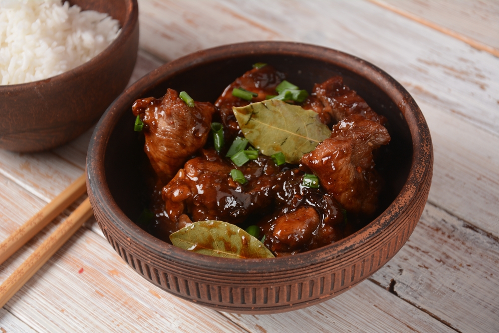 Filipino Adobo Pork with White Rice