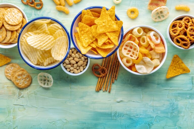 Potato and tortilla chips and other savory snack flavors