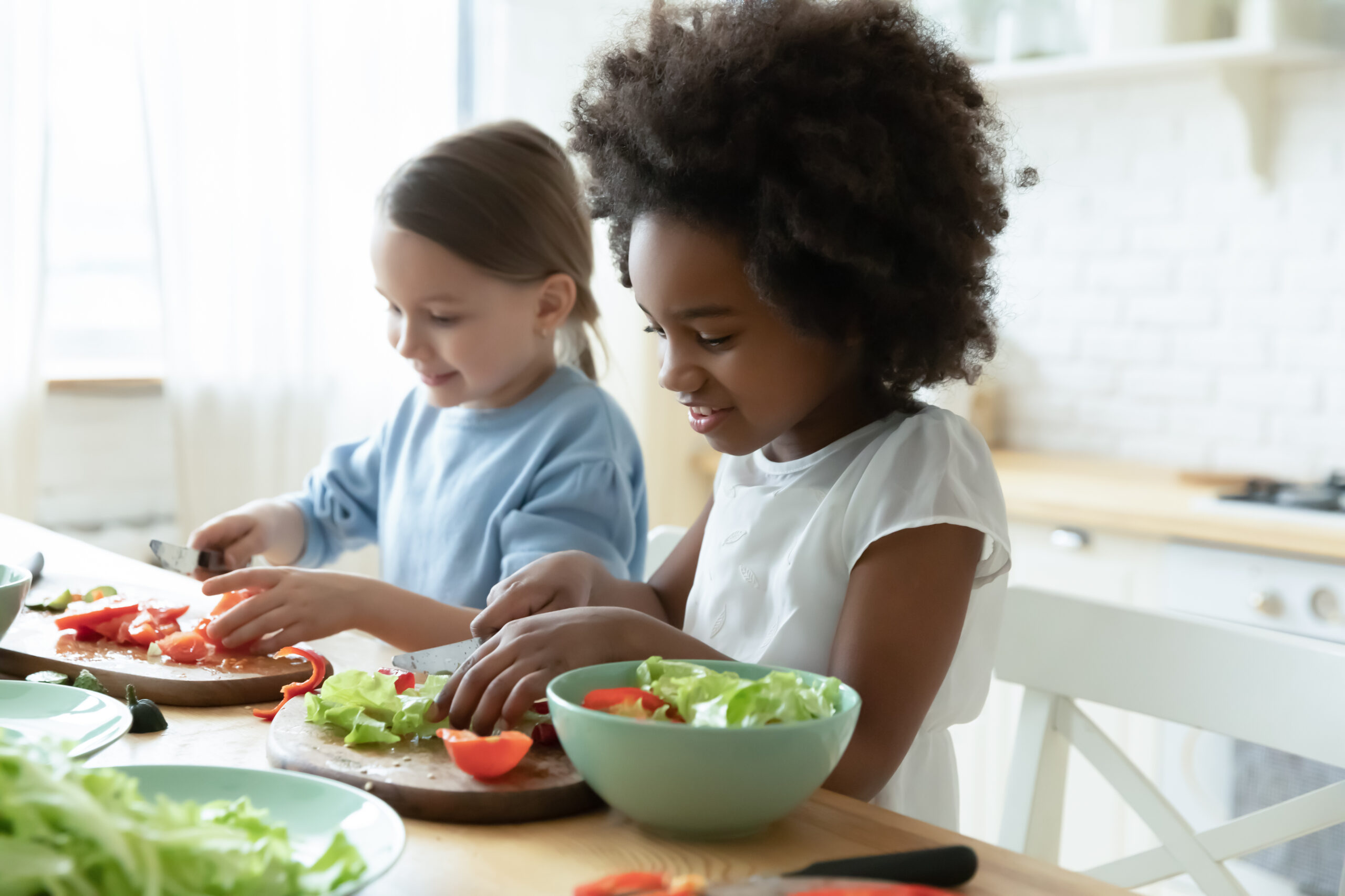 kids enjoying healthy foods