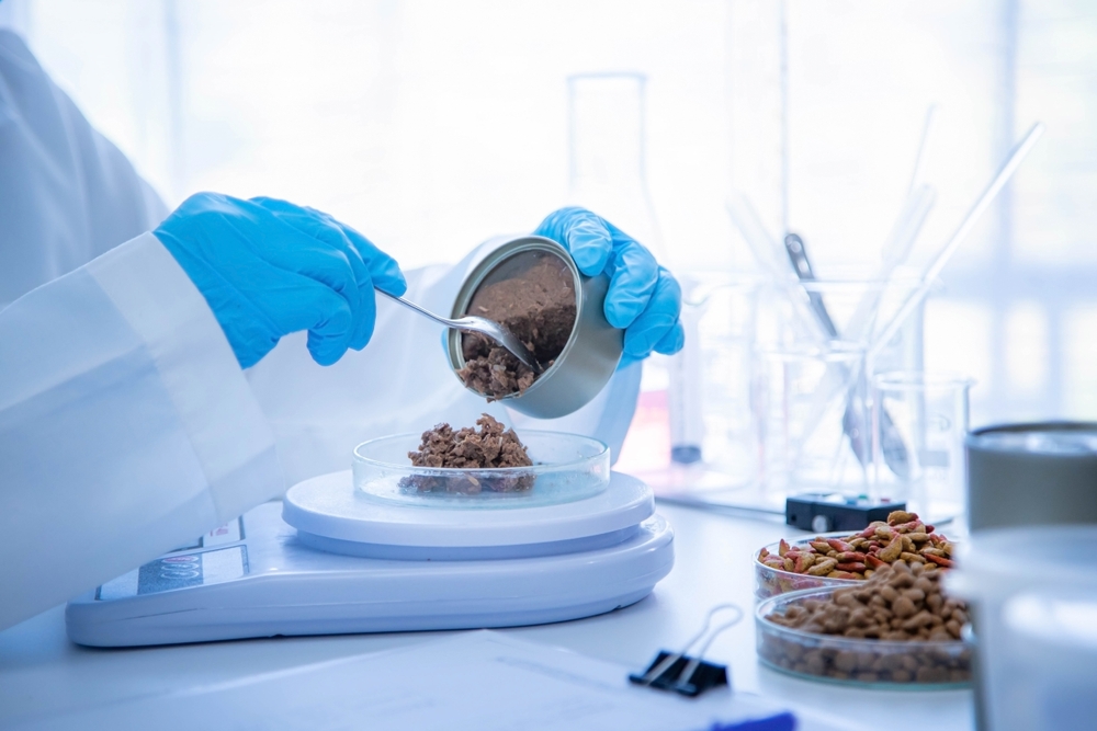 Flavor scientist developing organic pet food