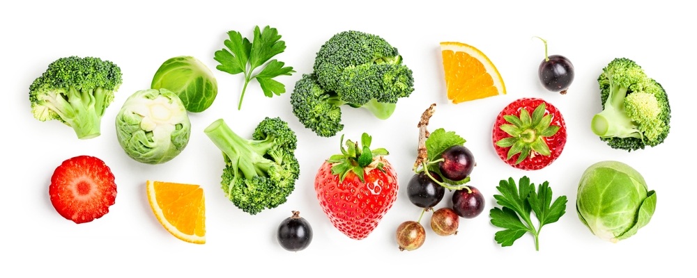 Healthy flavor trends parents love - Broccoli, brussel sprouts, strawberry, parsley, currant, orange