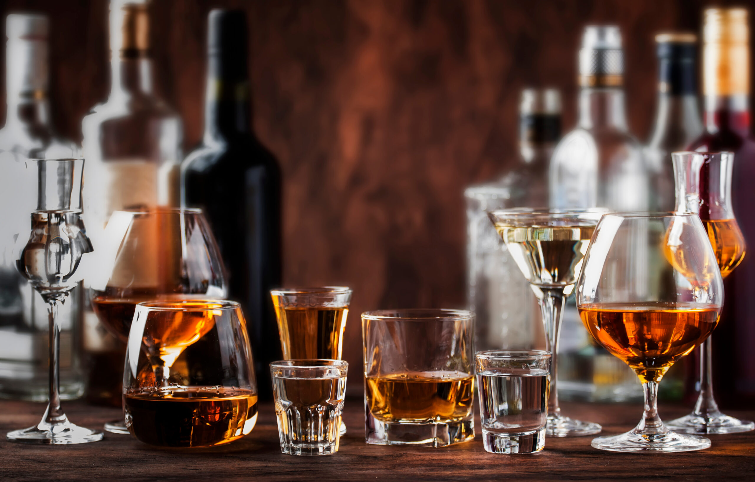 Signature flavors of craft spirits -, brandy, cognac and whiskey