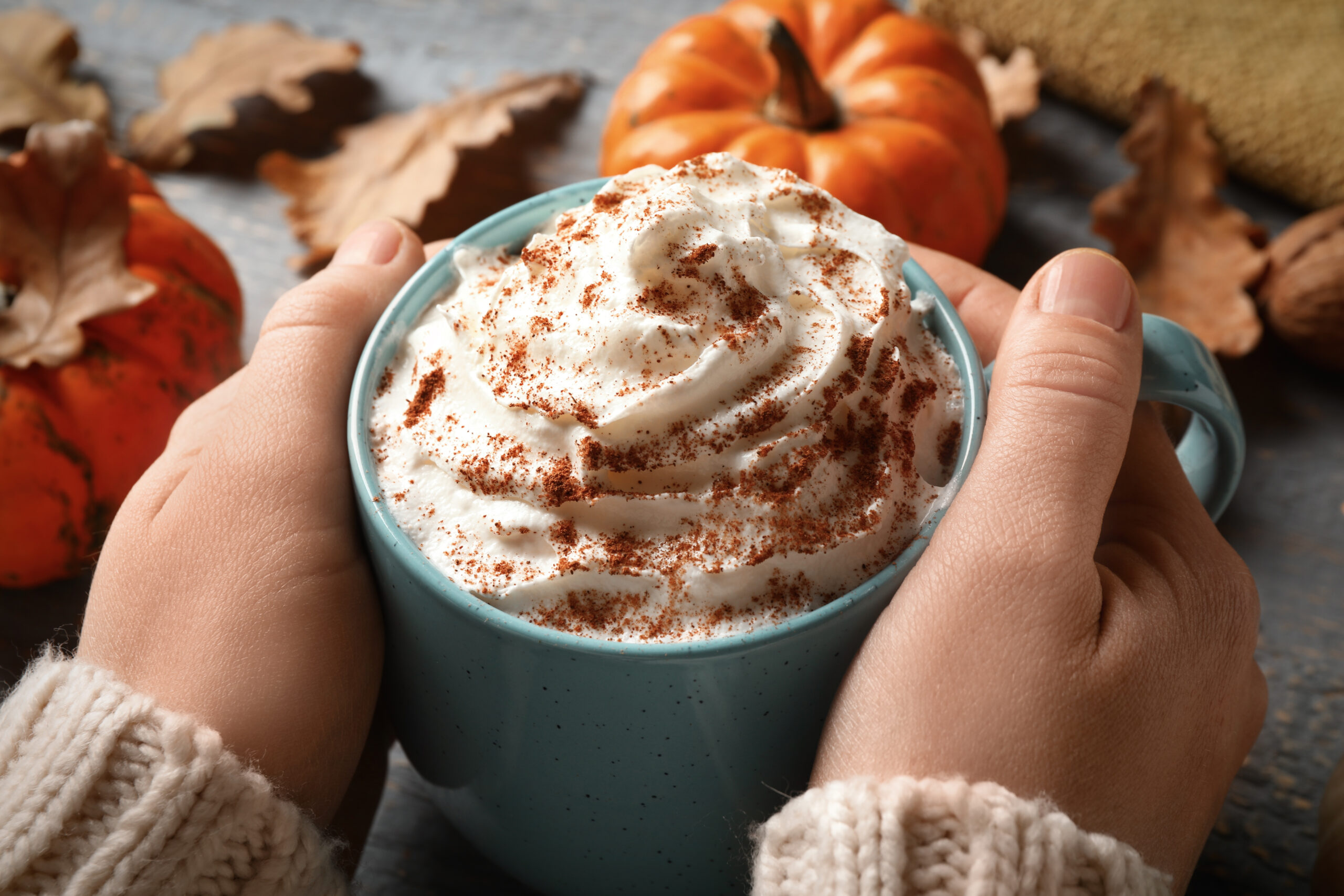 Pumpkin spice cold Brew in a glass